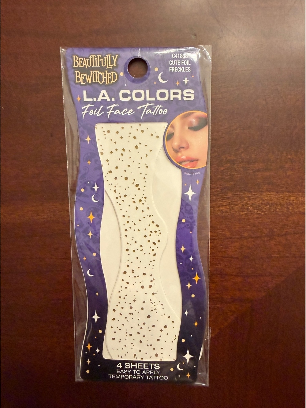 L.A. Colors Beautifully Bewitched Cute Foil Freckles Temporary Face Tattoo